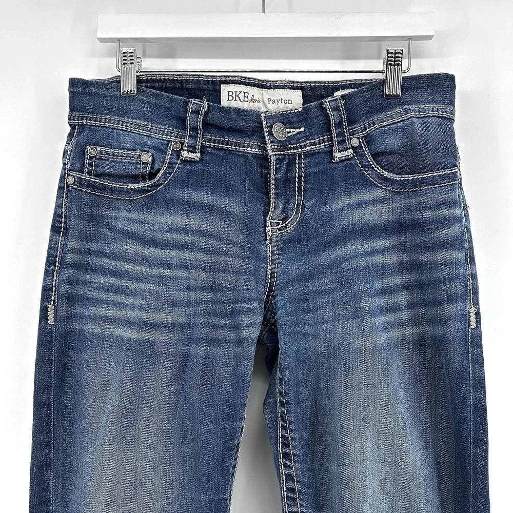 BKE Payton Low Rise Bootcut‎ Jeans Womens 30x33.5 Y2K Buckle Denim Flare Leg